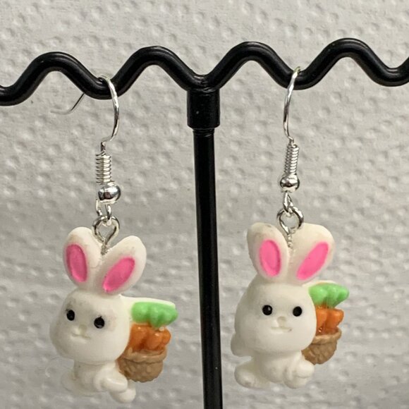Easter Bunny Earring, Bunny Earring, Rabbit Earring, Easter Basket Gift, Easter - Picture 5 of 5